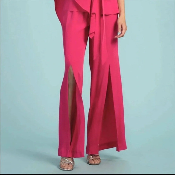 Trina Turk Genie Pink Front Slit Lounge Pants - Picture 1 of 7